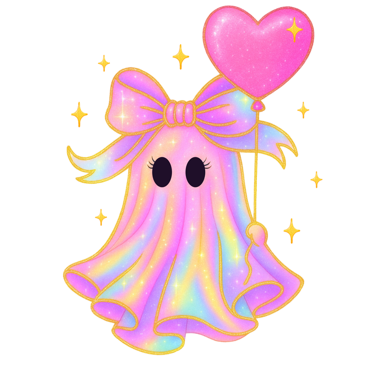 Pink Transparent Ghost (DTF Transfer)