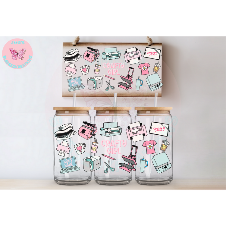 Crafty Girly 16oz UVDTF Wrap