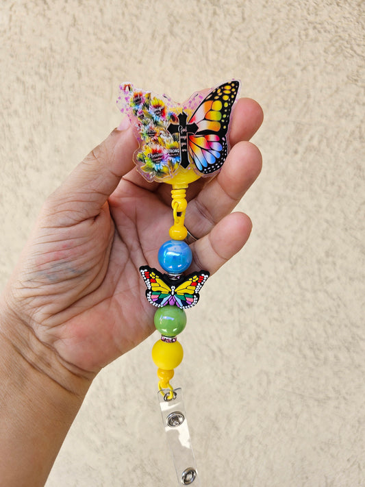 Colorful Butterfly Badge Reel