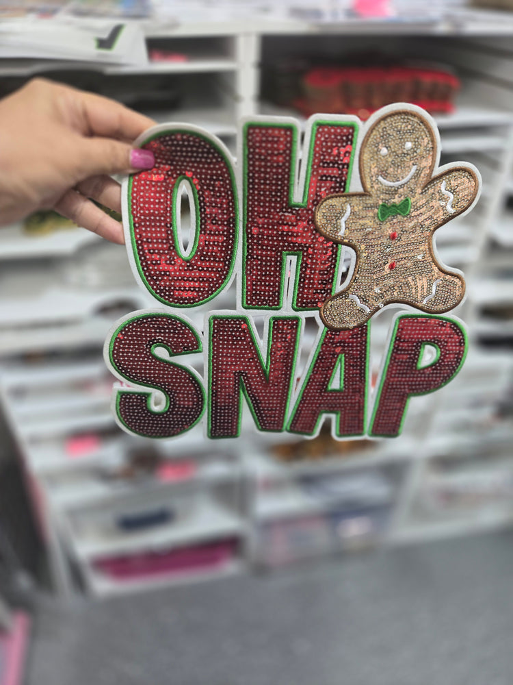 Oh Snap!!!  sequin patch