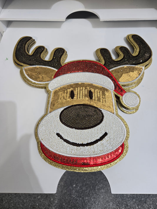 Reindeer Sequin Patch