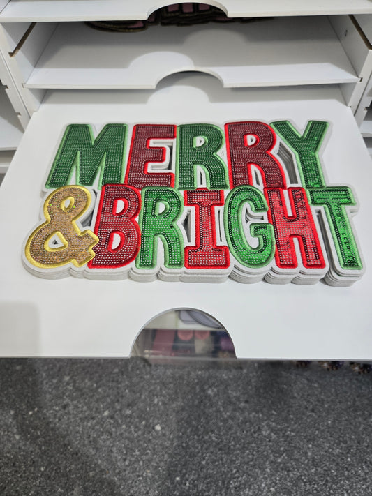 Merry & Bright Sequin Patch