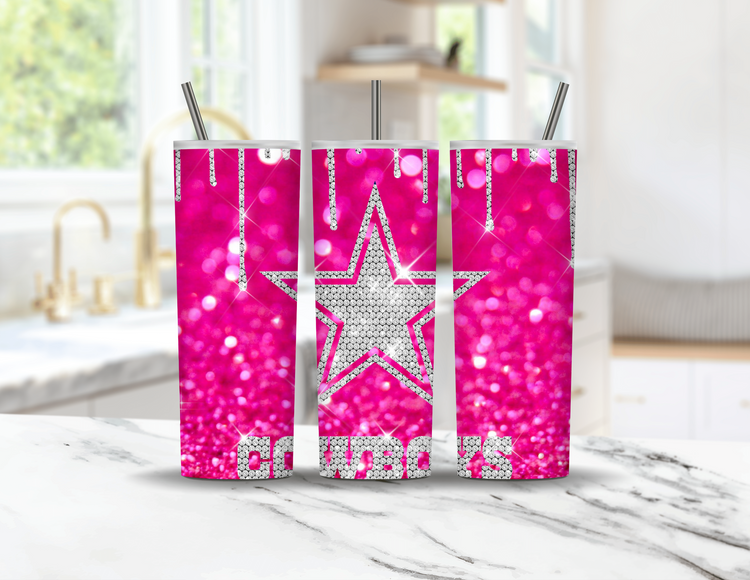 20oz Pink Star tumbler