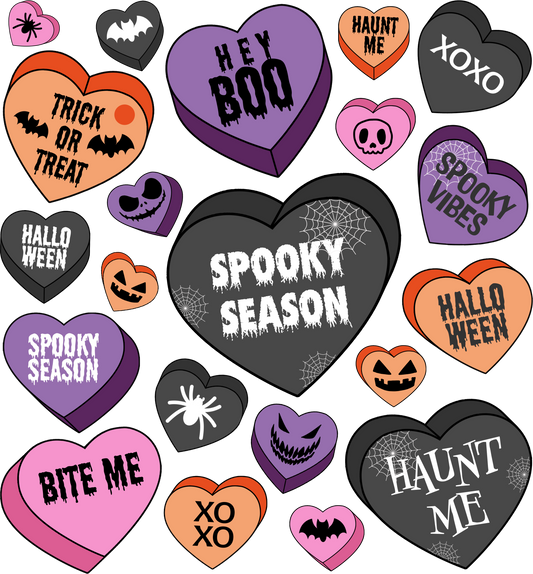 Candy Hearts Halloween  (DTF Transfer)