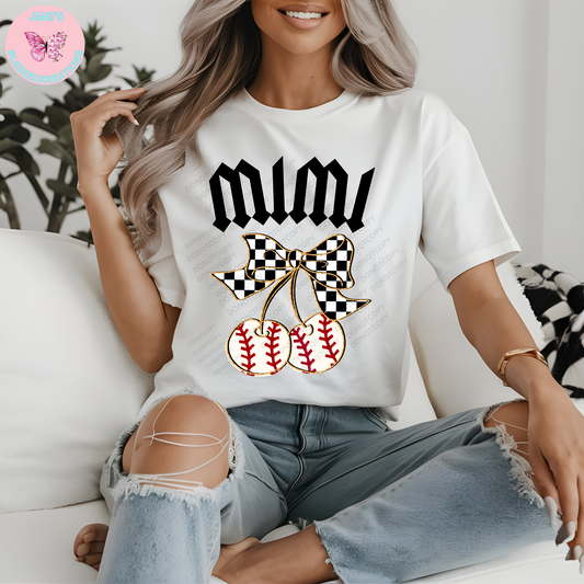 Mimi Cherry baseball (DTF Transfer)