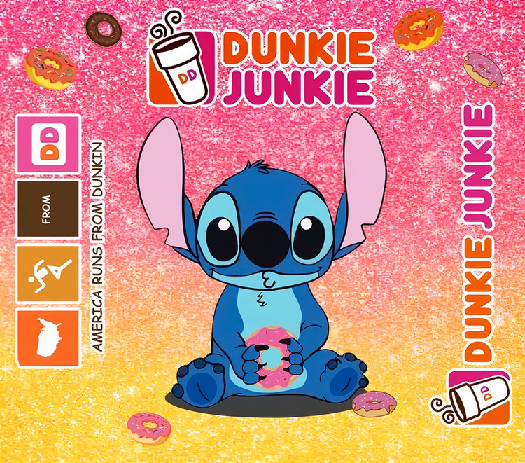 Dunkie Junkie 20oz skinny sublimation transfer