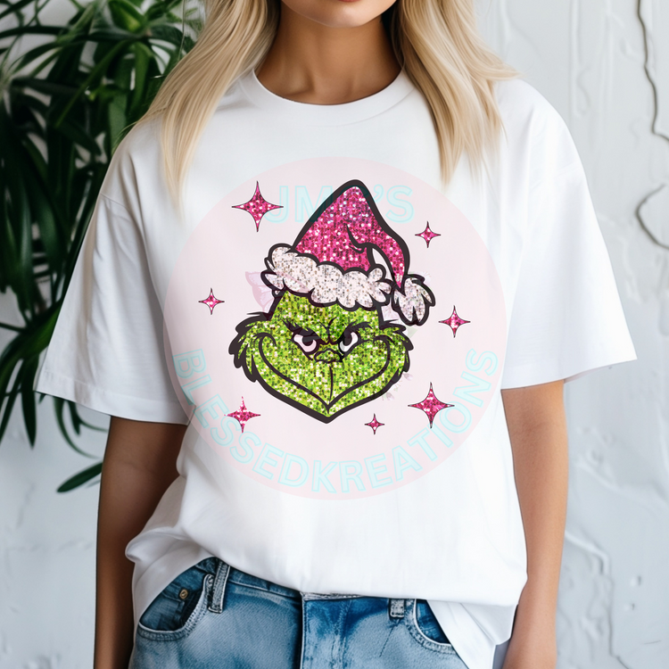 Pink Grinch DTF