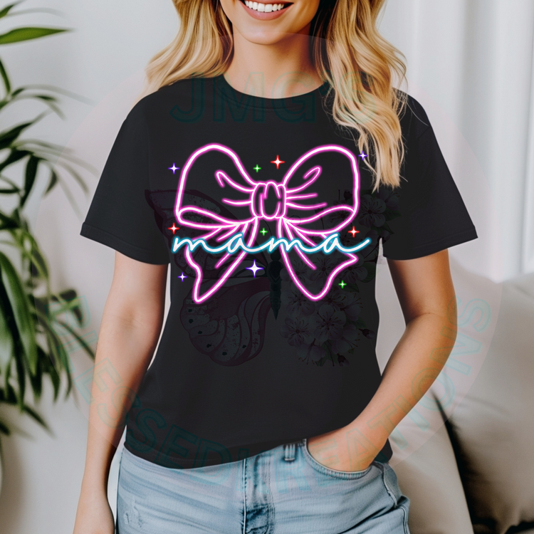 NEON MOM BOW DTF