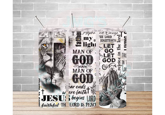 Man Of God 20 oz Sublimation Transfer