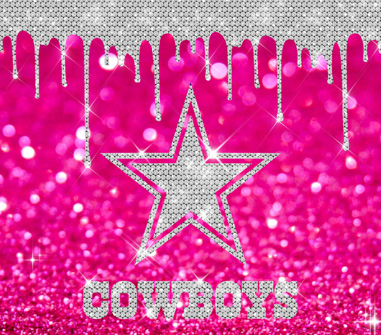 pink bling cowboys 20oz sublimation transfer