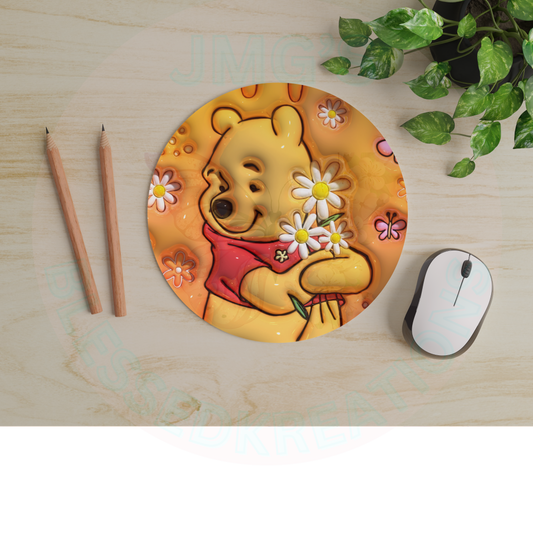 Pooh flowers Mouse Pad