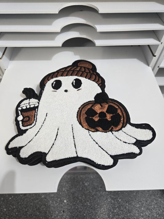 Cute Ghost Chenille Patch