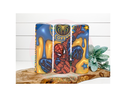 3D Spiderman 20oz skinny sublimation transfer